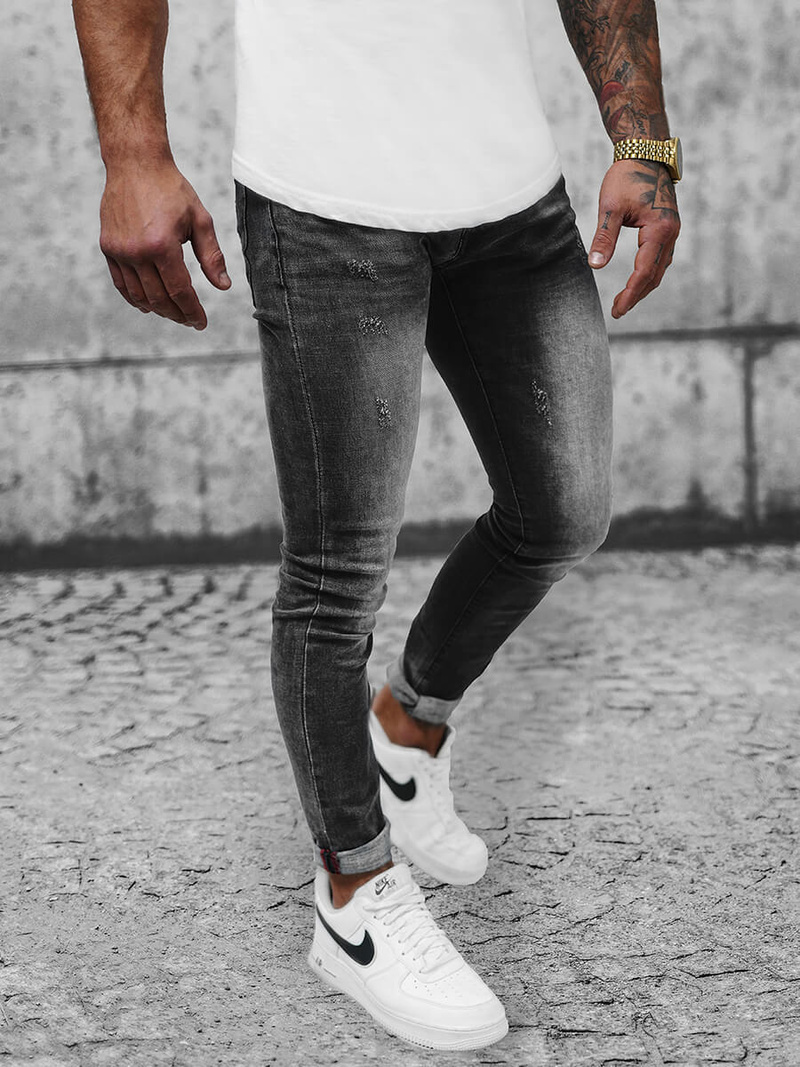 Чоловічі джинси графіт OZONEE NB/MP0056GZ