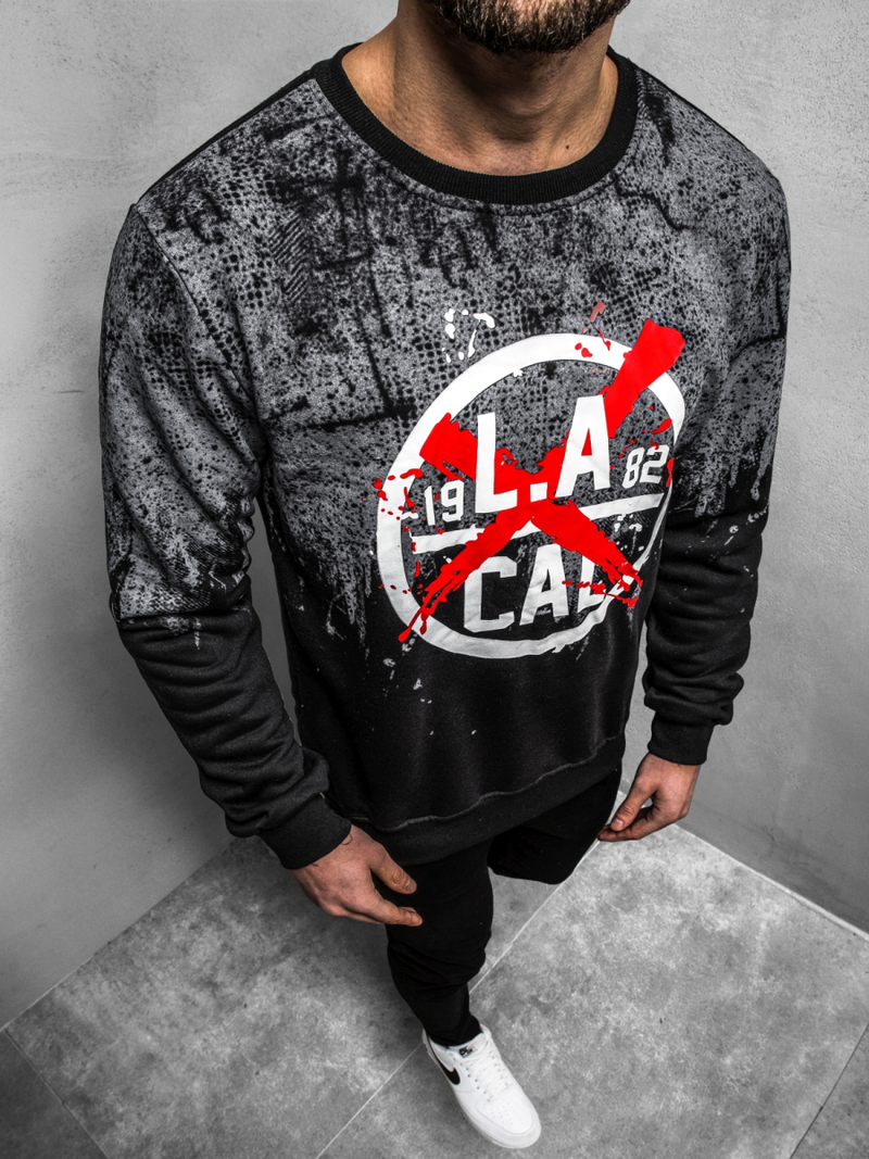 Толстовка чоловіча Темно-сіра OZONEE JS/22053Z