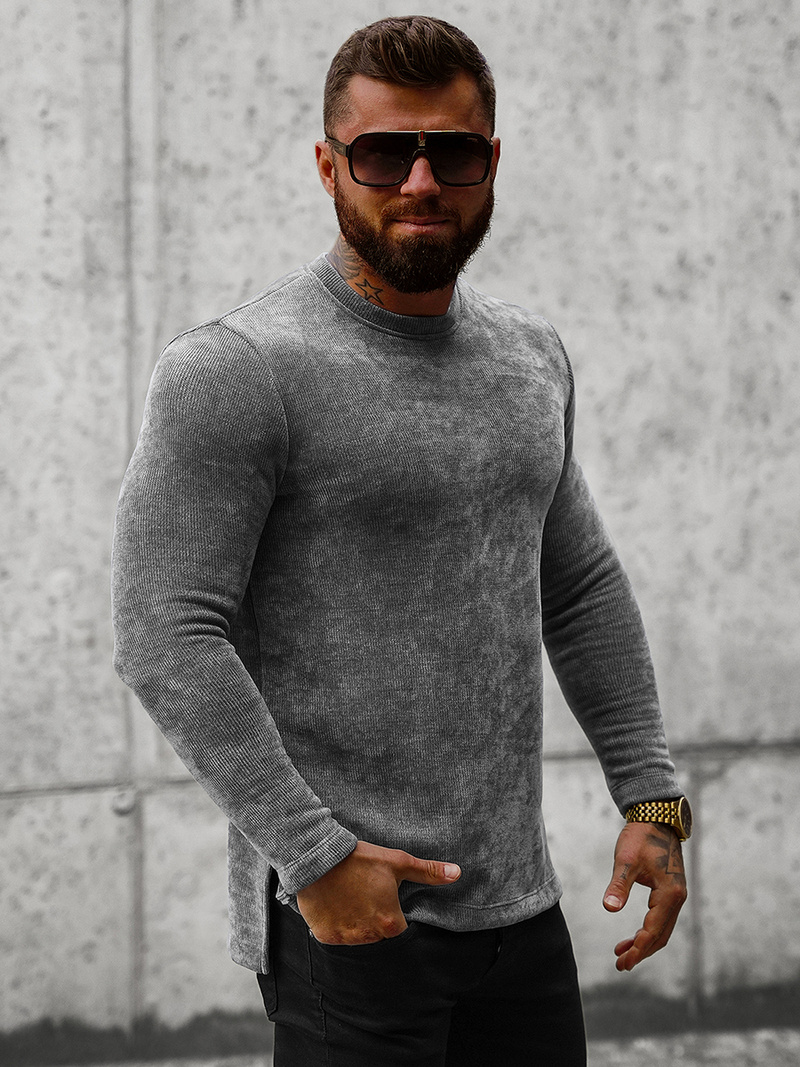 Bluza męska grafitowa OZONEE O/D7289