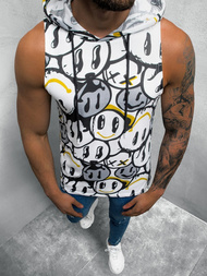 Майка чоловіча Бiло-Чорна OZONEE O/BL304Z