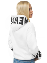 Bluza z kapturem damska biała OZONEE JS/KSW2035