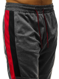 Spodnie dresowe męskie grafitowe OZONEE JS/JZ11023