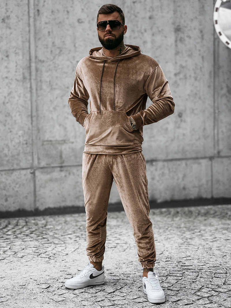 Спортивний костюм чоловічій Темно-Бежевi OZONEE O/D7517