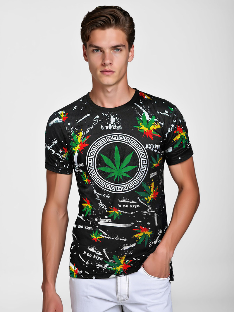 Футболка чоловіча Чорна OZONEE O/T131/3Z