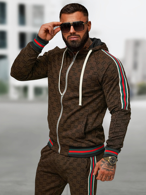 Спортивний костюм чоловічій Темно-Бежевi OZONEE O/FF5111AB