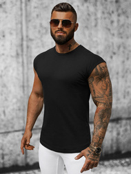 Koszulka bez rękawów męska czarna OZONEE O/1265Z