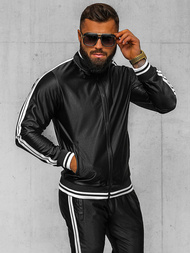 Komplet dresowy męski czarny OZONEE O/3C103/9