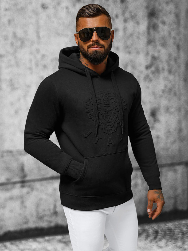 Толстовка чоловіча чорна OZONEE NB/MF2012