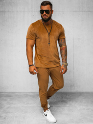 Спортивний костюм чоловічій Гiрчичний OZONEE O/12135Z