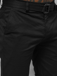 Spodenki męskie chino czarne OZONEE T/XX160085/1Z