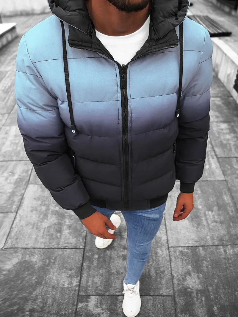 Kurtka zimowa męska dwustronna jasno-niebiesko/granatowa OZONEE JS/M760/105