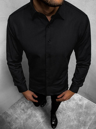 Elegancka koszula męska czarna OZONEE MECH/2122Z