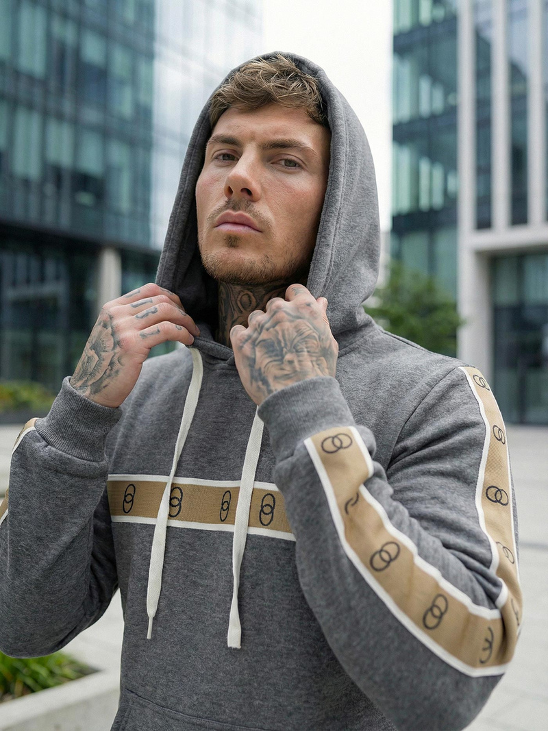 Bluza z kapturem męska grafitowa OZONEE JS/8B1729/5Z