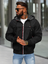 Чоловіча двостороння куртка чорна OZONEE JS/16M9207/392