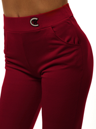 Legginsy krótkie damskie bordowe OZONEE JS/1027/B13