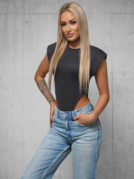 Damskie body grafitowe OZONEE O/XYS3208