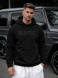 Bluza z kapturem męska czarna OZONEE JS/8B1968/3