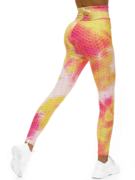 Legginsy damskie różowo-żółte OZONEE JS/YW88031