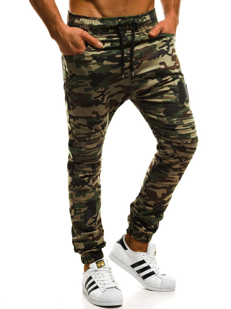 Штани чоловічі джоггери Камуфляжно-Зеленi OZONEE A/829