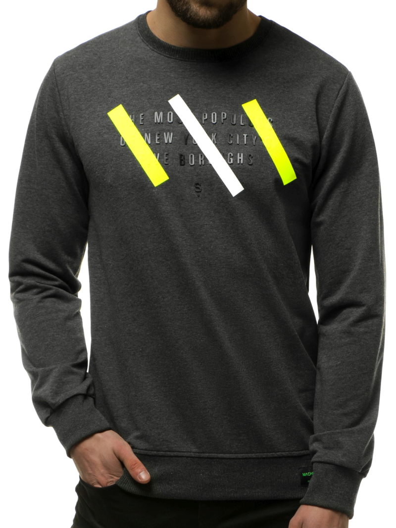 Толстовка чоловіча Темно-сіра OZONEE MACH/2105