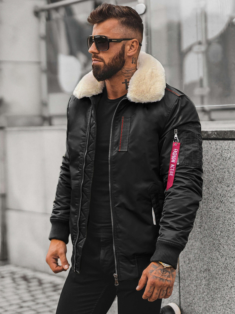 Kurtka męska czarna OZONEE O/X1026KZ