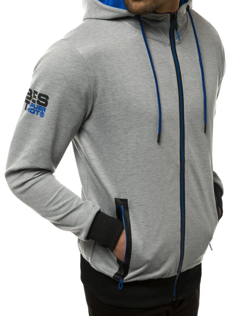 Bluza męska rozpinana szara OZONEE JS/DD20152