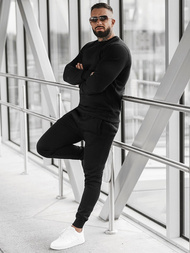 Komplet dresowy męski czarny OZONEE JS/XW2001