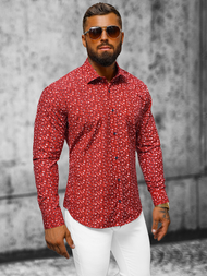 Koszula męska czerwona OZONEE O/3722Z