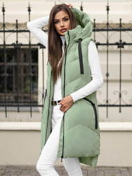 Стьобаний жіночий жилет Яскраво-Зеленi OZONEE JS/M788/236Z