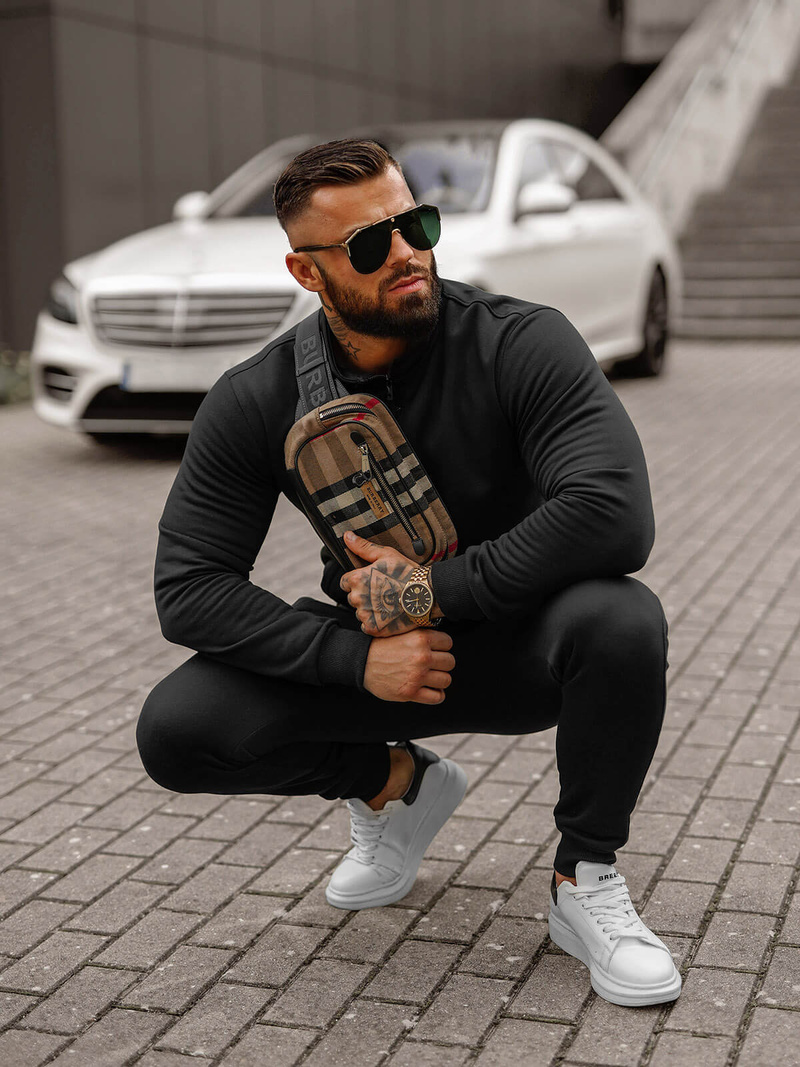 Спортивний костюм чоловічій Чорний OZONEE JS/68C10385/3Z