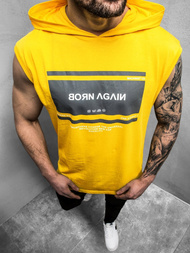 T-Shirt bez rękawów męski żółty OZONEE MACH/M1152Z