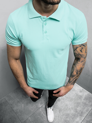 Koszulka męska polo miętowa OZONEE O/171221Z