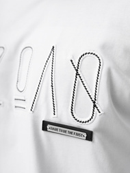 T-shirt męski loose fit biały OZONEE O/QQ1185