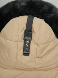 Kurtka zimowa damska długa pikowana beżowa OZONEE O/W377