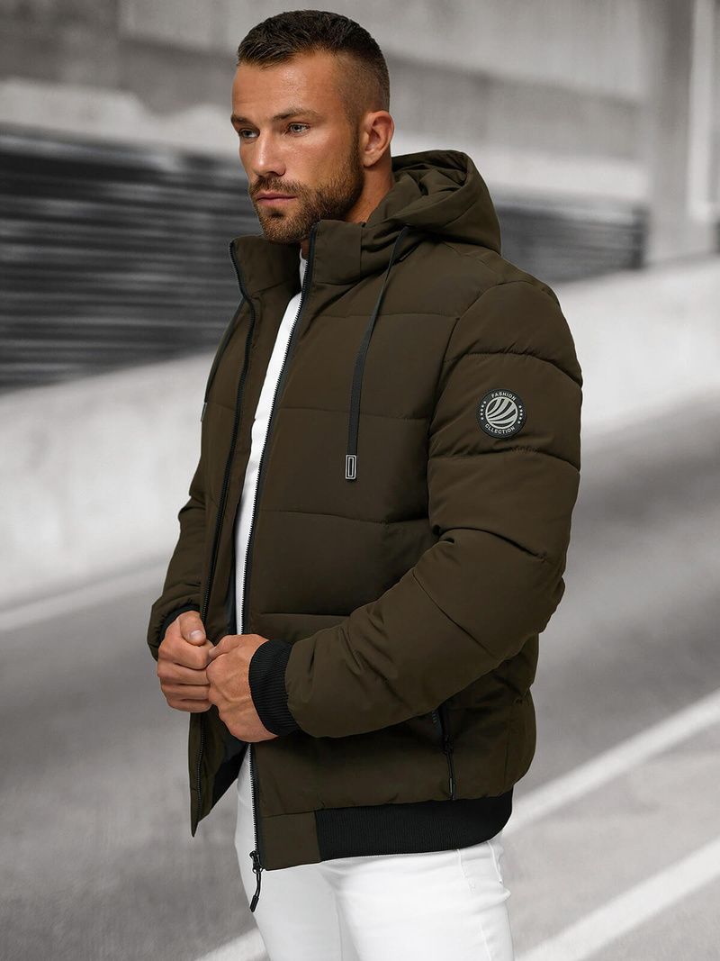 Kurtka zimowa męska brązowa OZONEE JS/31M5023/84