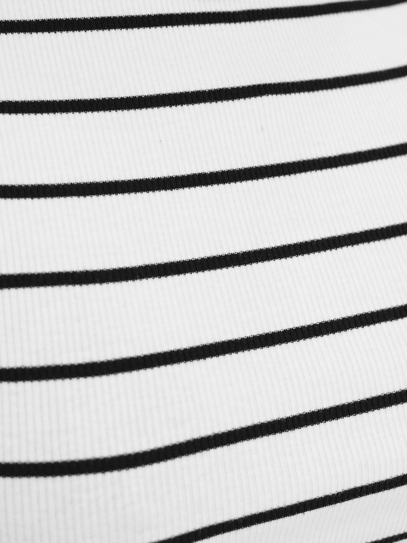 T-shirt damski w paski biały OZONEE JS/96T659/1