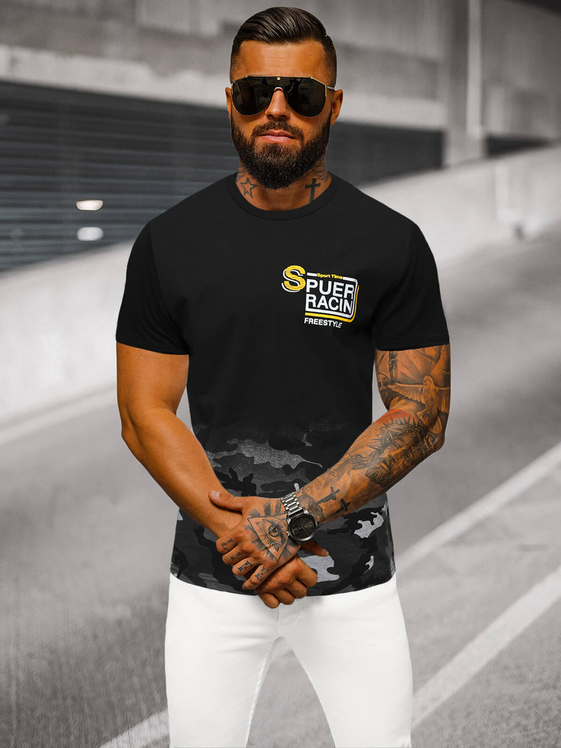 T-shirt męski szary OZONEE JS/S985/2Z