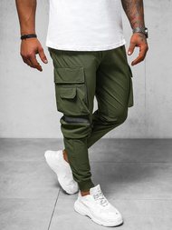 Spodnie męskie chino joggery khaki OZONEE O/PS5520
