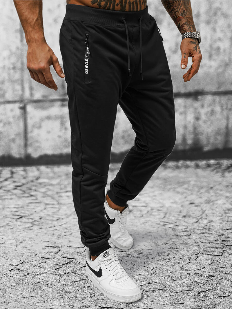 Штани Cпортивні Чоловічі Чорнi OZONEE JS/8K198