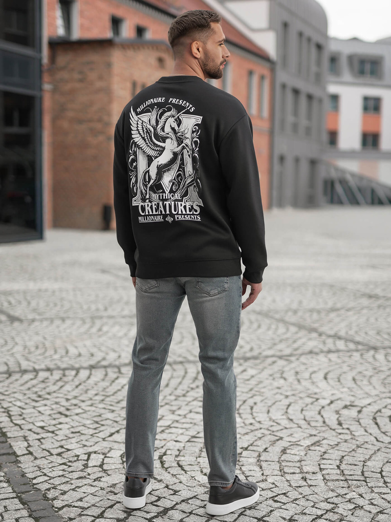 Bluza męska czarna OZONEE JS/65B3919/3