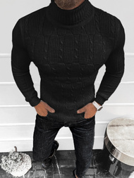 Sweter męski golf czarny OZONEE L/2665