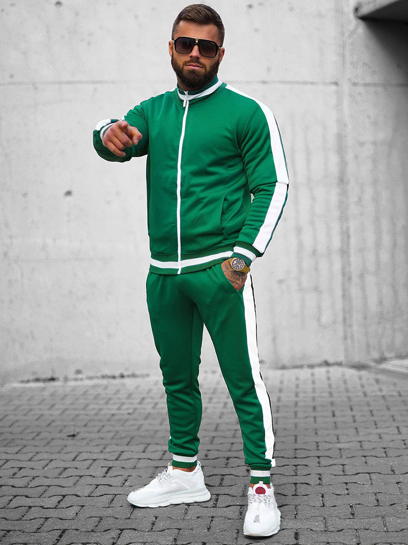 Komplet dresowy męski zielony OZONEE JS/8C99/22AZ