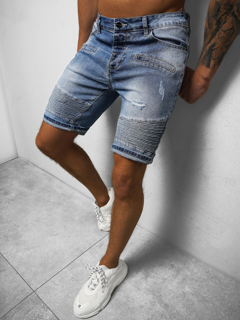 Spodenki męskie jeansowe niebieskie OZONEE NB/MP0033B