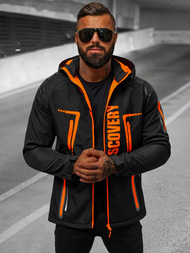 Куртка softshell чоловіча чорно-оранжевий OZONEE JS/HH025/1AZ