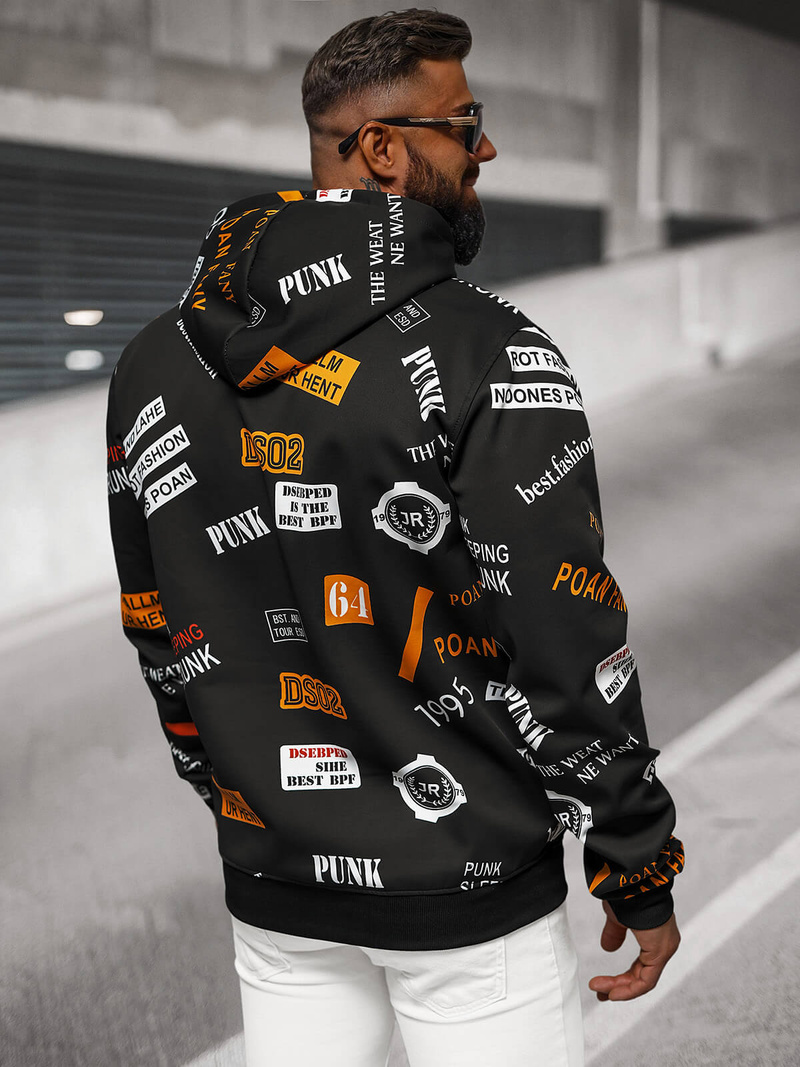 Толстовка чоловіча чорна OZONEE JS/8B1250/3