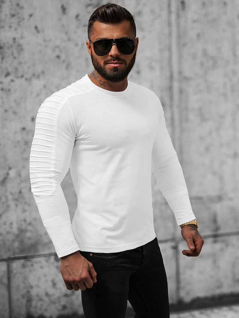 Longsleeve męski biały OZONEE O/B262