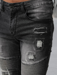 Spodnie jeansowe męskie czarne OZONEE NB/MP0142NZ