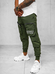 Spodnie męskie chino joggery khaki OZONEE O/PS5513