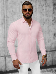 Koszula męska jasno-różowa OZONEE O/V23