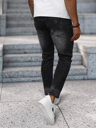 Spodnie jeansowe męskie slim fit czarne OZONEE NB/MP0063/1N